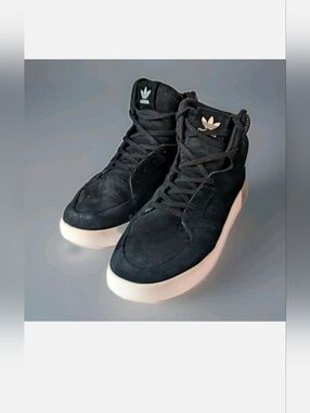 Adidas Tubular Invader 2.0 Hi Top Sneakers Womens Black Suede 7.5